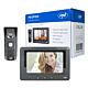 Vídeo porteiro PNI DF930 com 1 monitor, tela LCD de 7 polegadas, 800x480, saída yala eletromagnética, preto