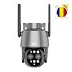 Câmera de Videovigilância Paxhet PNI House IP574 com Wi-Fi, PTZ, lente dupla com bandeira de sticky pad incluída