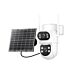 Câmera de vigilância IP974S GSM 4G AOV, PTZ, lente dupla de 2MP + 2MP, painel solar de 8W, bateria de 7800mAh.