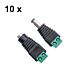 Conjunto de 10bc PNI M02 plugues de alimentação fêmea/macho para sistemas de vigilância