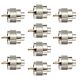 Conjunto de 10 peças plugue curto PNI PL259 para cabo RG58 com pino central banhado a ouro 6 mm