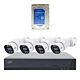 Kit de videovigilância PNI House IPMAX POE 8, NVR com 4 câmeras e HD PNI SafeHouse de 1TB.