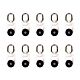 Conjunto de 10 argolas PNI PT923I para trilho de cortina, cortina PNI PT923