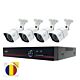 Kit de Videovigilância DVR PTZ1500 5MP da Casa PNI - 4 câmeras e pacote de bandeira Sticky Pad