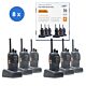 Kit com 6 estações de rádio portáteis PNI PMR R40 PRO