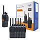 Kit de 6 estações de rádio portáteis PNI PMR R40 PRO baterias, carregadores e fones de ouvido incluídos