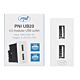 Tomada de alimentação 2 x USB PNI UB20, 5V 2,4A