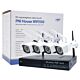 Kit de vigilância por vídeo PNI House WiFi550 NVR e 4 câmeras sem fio, 1.0MP