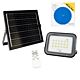 Kit de refletor LED PNI GreenHouse WS50 PRO de 50W com painel solar de 6W e fita adesiva azul inclusa.