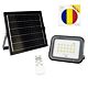 Kit de refletor LED PNI GreenHouse WS50 PRO de 50W com painel solar de 6W e bandeira adesiva inclusa.